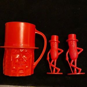 Mr. Peanut cup and shakers for salt and pepper